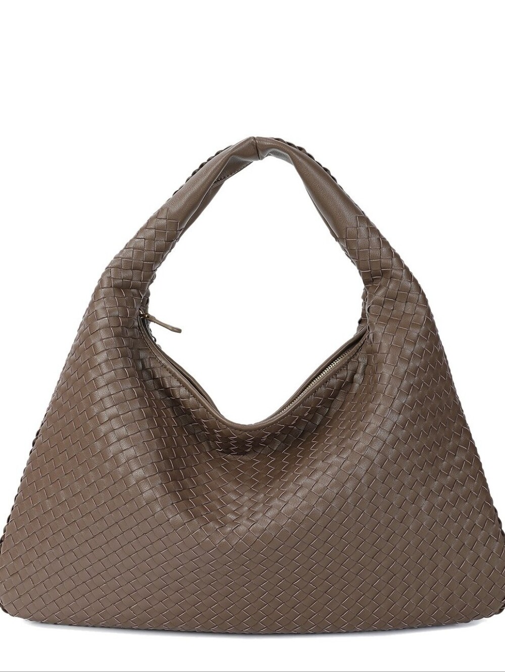 Tiffany & Fred ParisHand-Woven Full-Grain Leather Tote Brown NWT